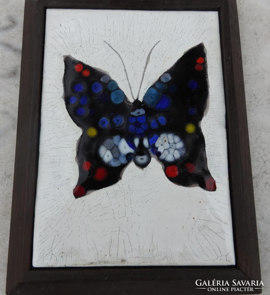 Butterfly - fire enamel image