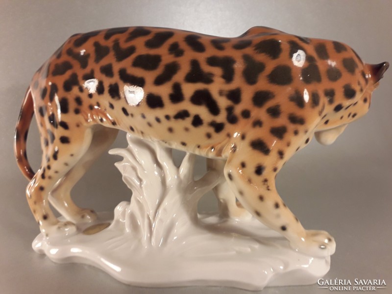 Karl Ens porcelain leopard marked flawless
