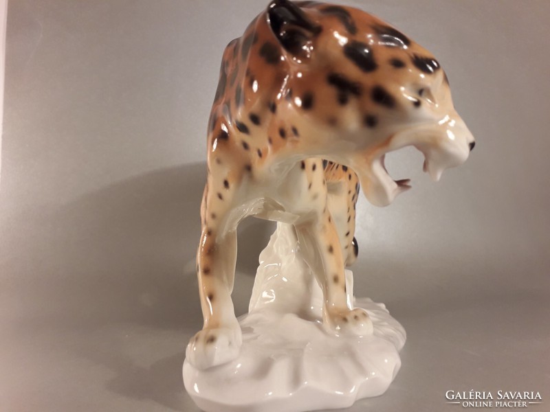 Karl Ens porcelain leopard marked flawless