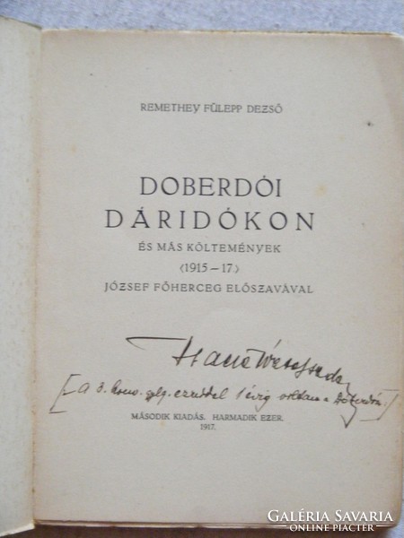 Remethey Fülep Dezső - DOBERDÓI DÁRIDÓKON - 1917!