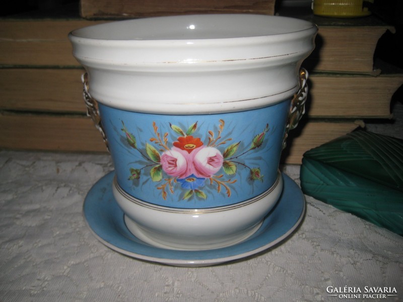 Zsolnay ?? Pécs-marked, high-quality, hand-painted porcelain, bowl + coaster...