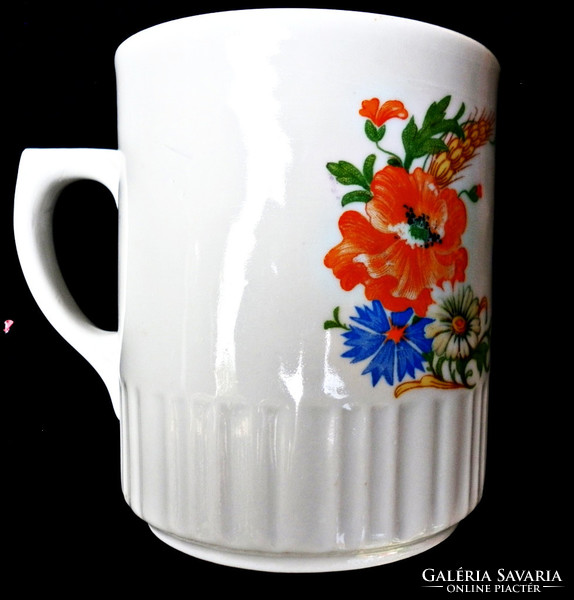 Zsolnay antique poppy cup mug
