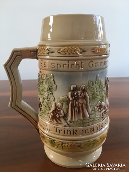 Flawless sitzendorf porcelain beer mug