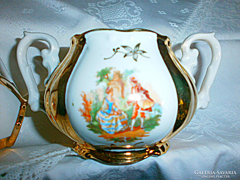 Antique Scenic Porcelain Coffee Set Pieces!