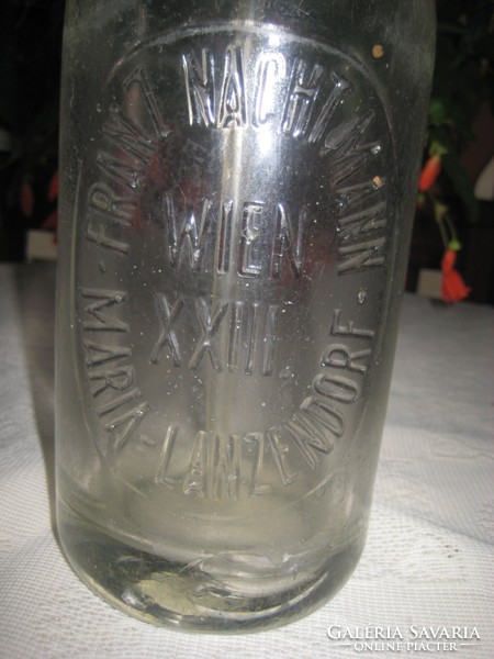 Bécsi szódás üveg ,1  L , fej azonos felirat ,  1952.  Franz Nachtmann Maria-Lanzendorf  Wien XXIII.
