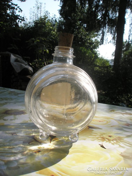 Barrel-shaped brandy-glass-bottle-decorative glass 0.5 l