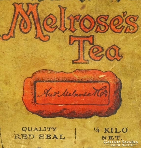 0R764 Régi Melrose's Tea pléhdoboz