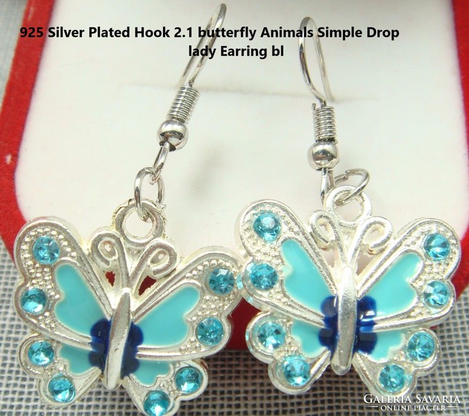 Silver plated butterfly earrings with various colored enamels and crystals