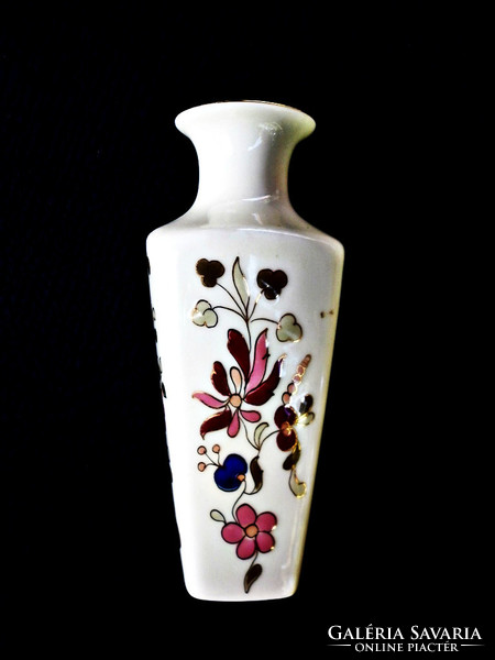 Zsolnay, hand-painted, retro, floral vase