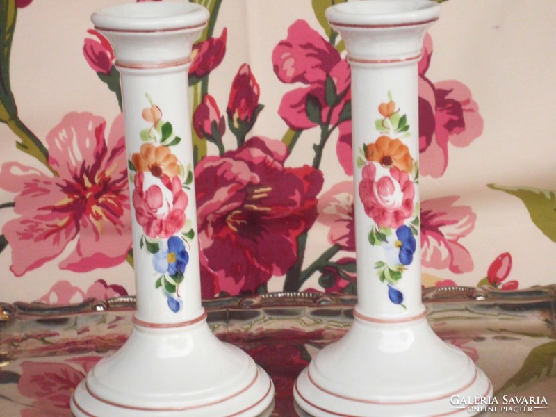 Pair of ceramic candle holders.