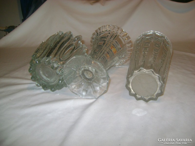 Három darab retro üveg váza