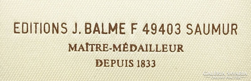 0R941 J. Balme francia rendőrség bronz plakett