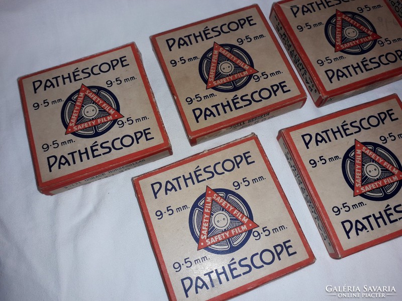 Original pathéscope 9.5mm safety film 7 pcs + film catalog