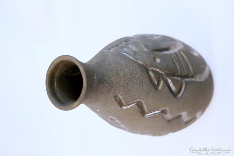 Gray ceramic vase (01510)