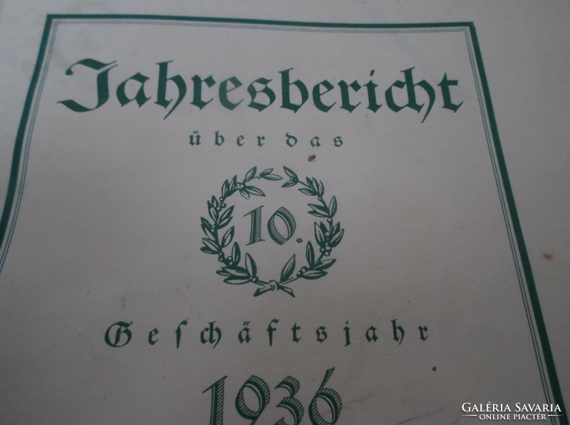 1936. Annual business report on the work of the Raiffeisen association in Graz.