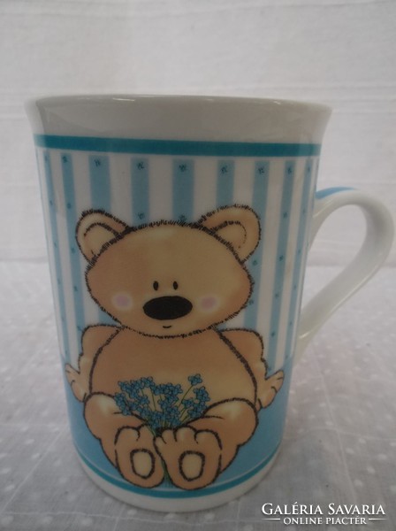 Mug - marked - 3 dl - macis - porcelain - mug with pattern on both sides - flawless