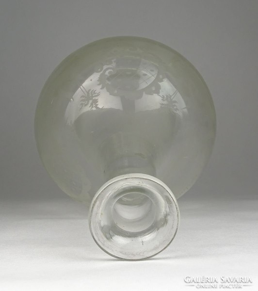 0S544 Gyönyörű Sternberg csiszolt üveg kínáló 27cm