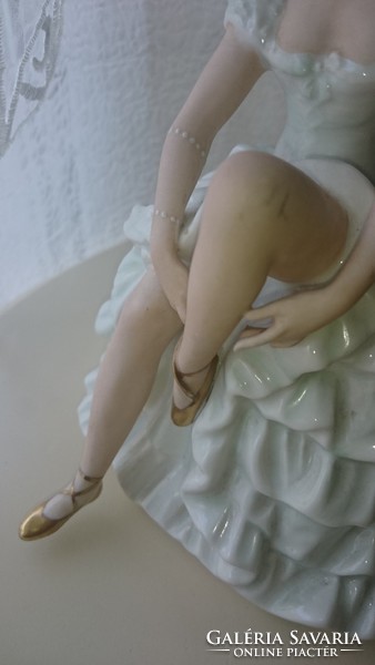 Saubach Kunst porcelán balerina. Hibátlan. 16 cm 