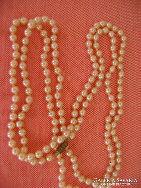 Álomszép 2 soron használható igazi antik gyöngy nyaklánc