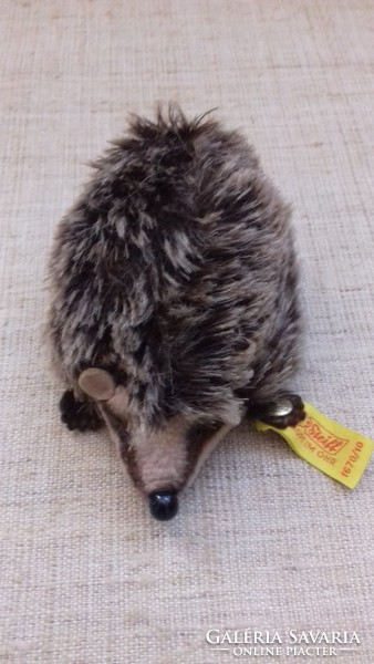Old marked small Steiff hedgehog glass with eyes
