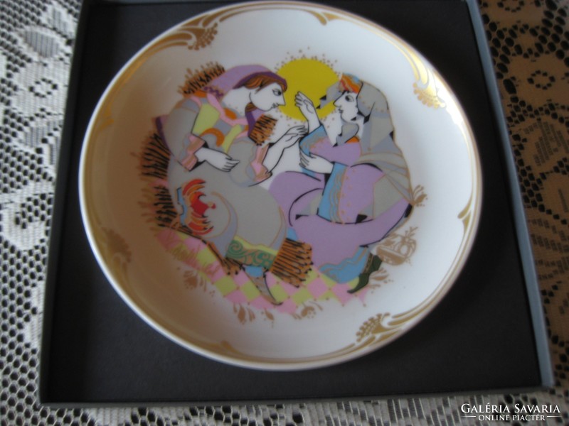 Rosenthal, wall plate from the golden east line, in a gift box, 16.5 cm.