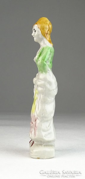 0S879 Jelzett japán porcelán nő figura 13 cm