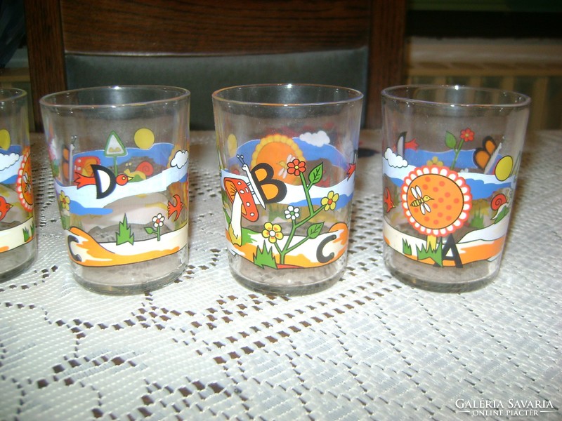 Retro abc children's cup - set of six