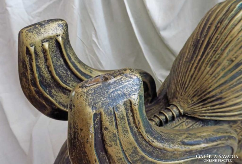 Egyiptomi Szfinkszet Szfinxet mintázó asztalláb, üvegasztalhoz