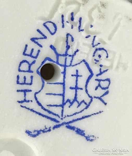 0S983 Herendi porcelán kajla fülű nyúl nyuszi