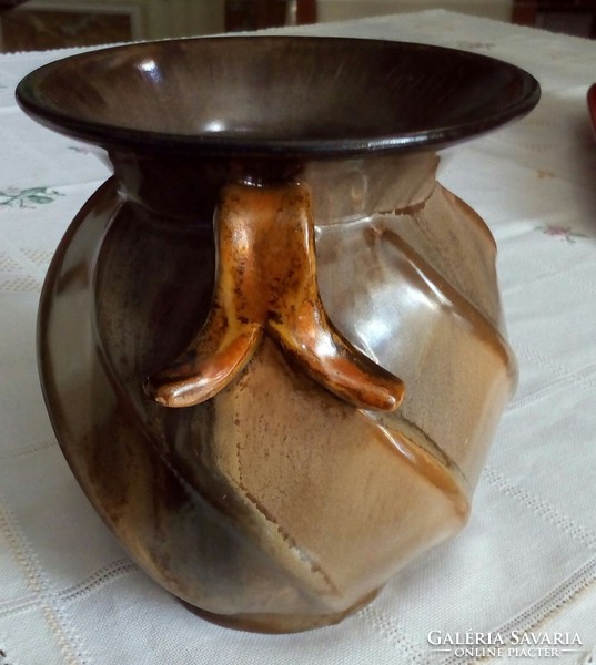 Különleges spanyol kerámia váza 14,5 cm magas