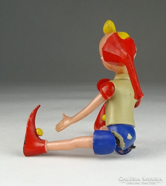0T004 Régi retro Pinokkió műanyag játékfigura 15cm