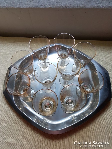 Set of 10 antique, Murano, champagne glasses - cheap