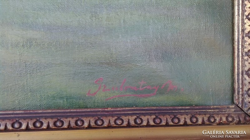 Szalontay m original oil on canvas 71.5 +94 Cm