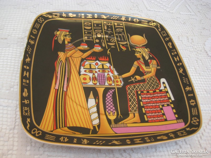 Egyiptomi   , dísztányér  , falra akasztható  19,2 cm