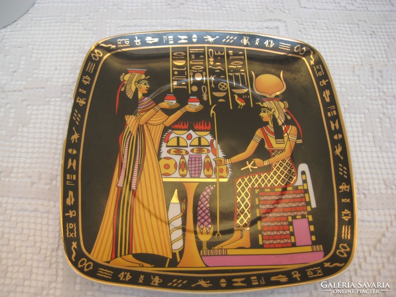Egyiptomi   , dísztányér  , falra akasztható  19,2 cm