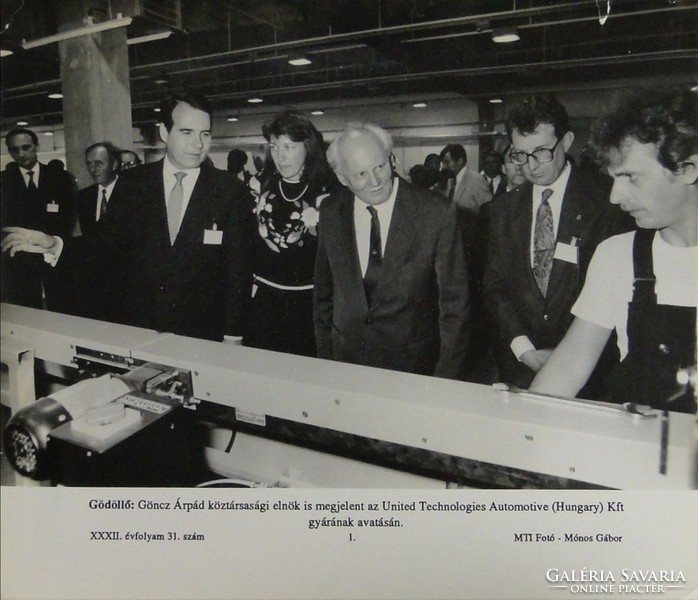0T184 MTI fotó Göncz Árpád gyárlátogatása 1991