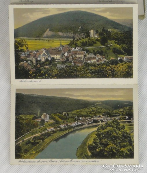 0T151 Régi Heidelberg és Neckartal képeslap füzet