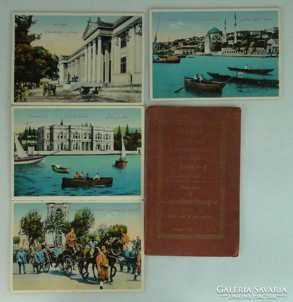 0T149 Régi Konstantinápoly képeslap füzet 1918