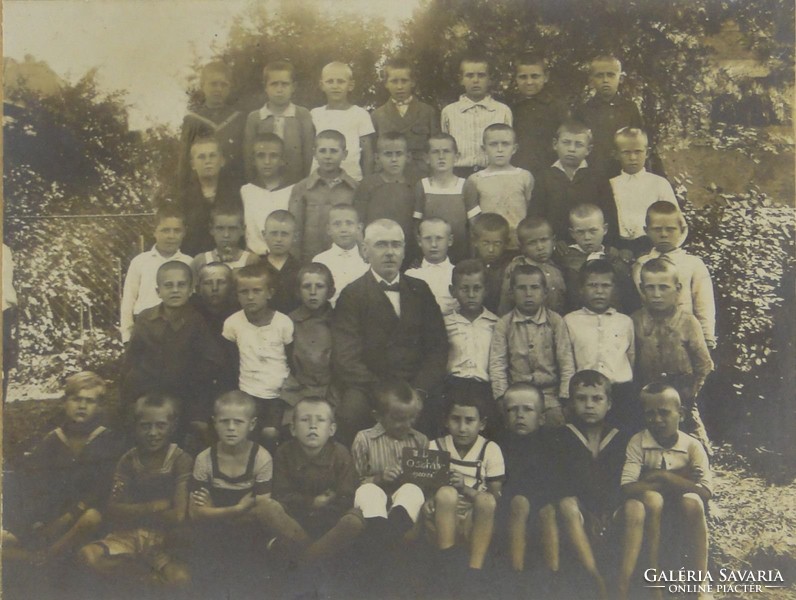 0T241 Régi iskolai fotográfia csoportkép 1921