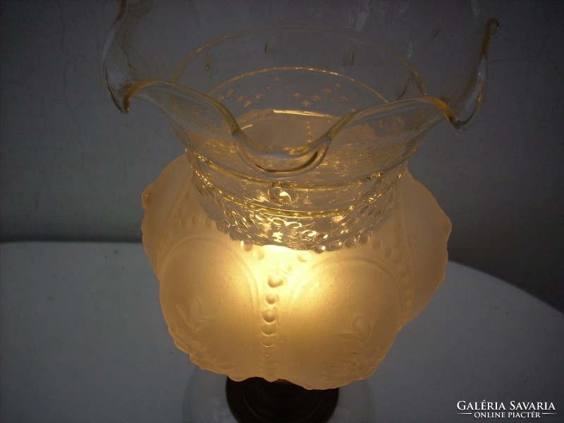 Porcelain glass fiber table lamp 63cm high