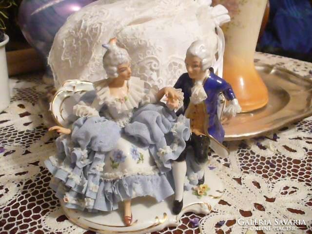 Sandizell antique porcelain baroque pair figure