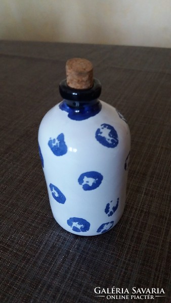 Kis pöttyös dekoratív kerámia üveg parafa dugós