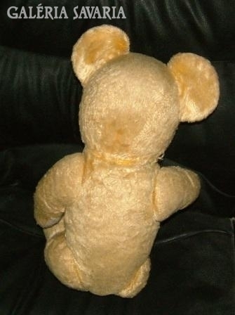 Large antique crying teddy bear - straw teddy bear