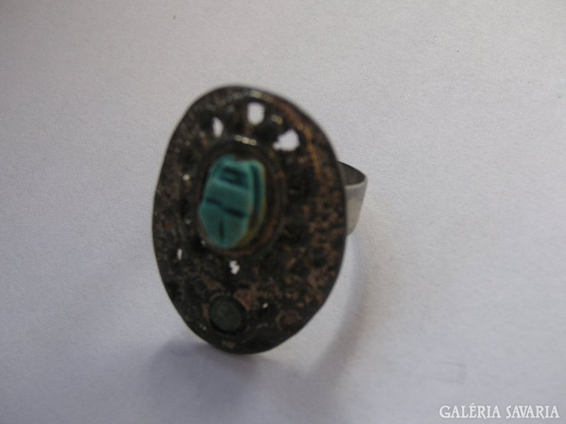 Antik gyűrű  , kék ásvány kővel