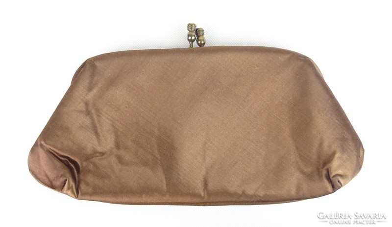 0T326 Retro barna szatén női alkalmi táska