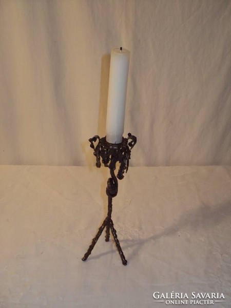 Candle holder - 23 x 8 cm - antique - special unique - rustic - Austrian