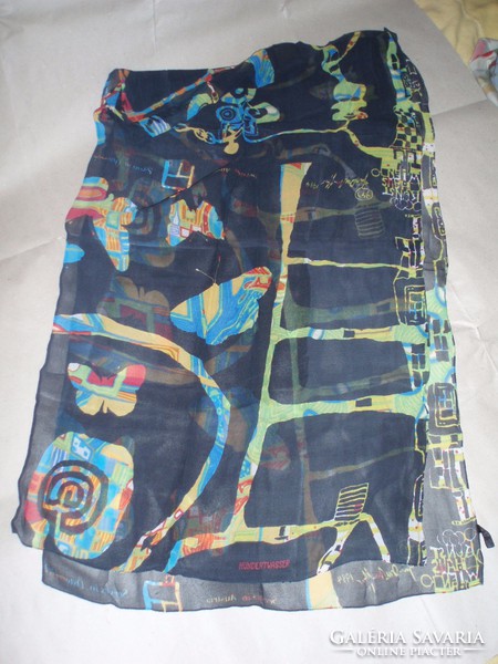 Vintage hundertwasser silk scarf