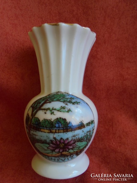 Drasche porcelán Hévíz emlék váza