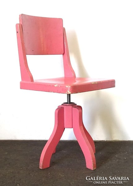 0T430 Régi art deco támlás forgó fodrász szék