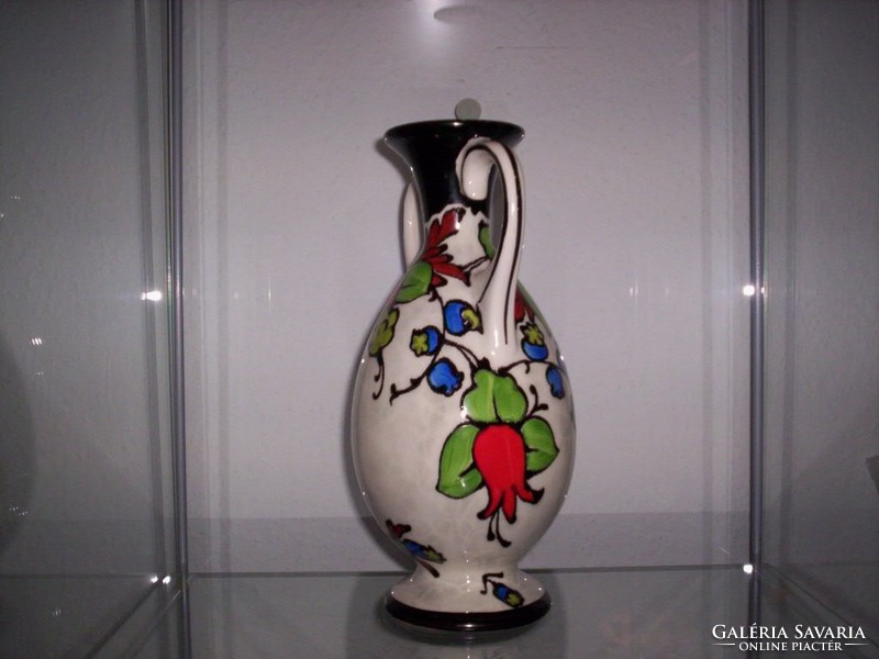 Antik Dittmar Urbach virágos váza  {K21}